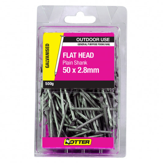 Flathead Galvanised Nail 50MMx2.8mm 500g Nails