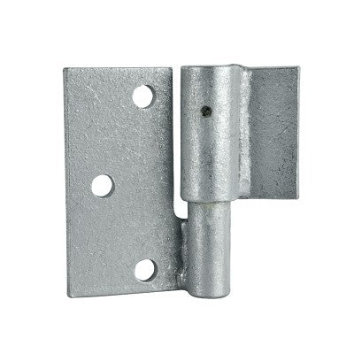 Gate Hinge Butt & Weld-On 16mm Pin Galvanised - Left