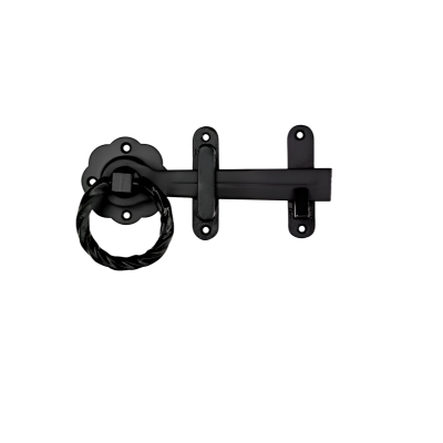 Gate Latch Gothic Ring Locking Black